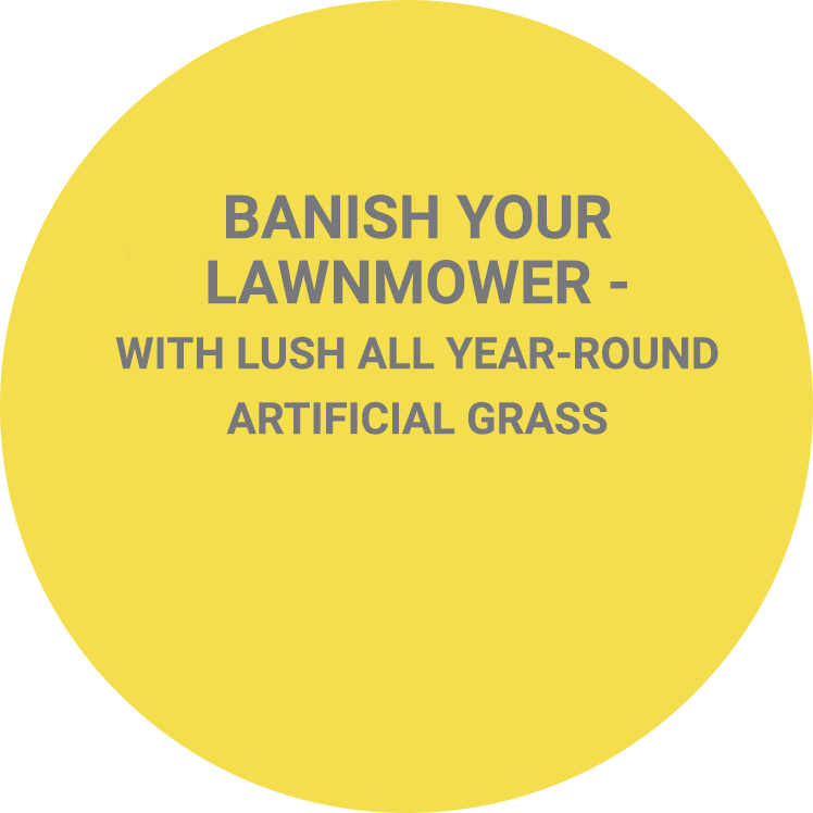 Banish your lawnmower - with lush all year-round artificial grass